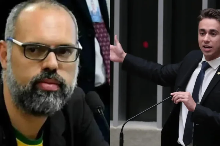 O blogueiro bolsonarista Allan dos Santos e Nikolas dos Santos, deputado federal pelo PL-MG. Reprodução