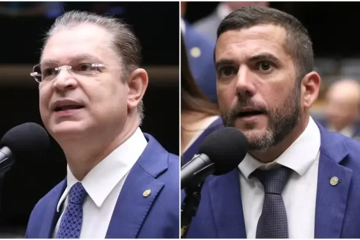 Os deputados bolsonaristas Sóstenes Cavalcante (PL) e Carlos Jordy (PL). Foto: Reprodução