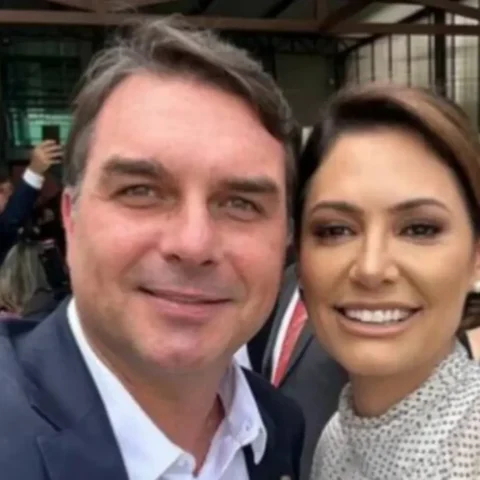 Flávio e Michelle Bolsonaro - Foto: Reprodução