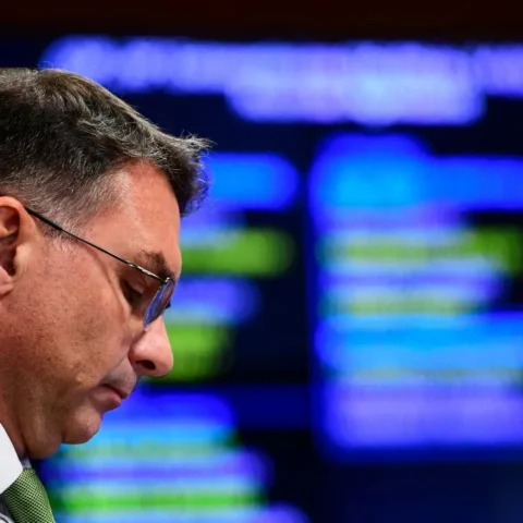 O senador Flávio Bolsonaro (PL-RJ) é o filho mais velho de Jair Bolsonaro. Foto: Saulo Cruz/Agência Senado