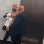 O deputado bolsonarista Renan Jordy (PL), sem camisa após agredir bombeiro. Foto: Reprodução
