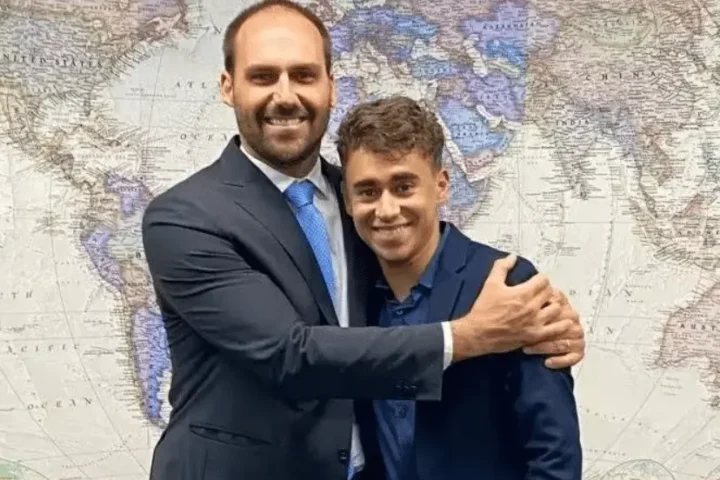 Eduardo Bolsonaro e Nikolas Ferreira. Foto: reprodução