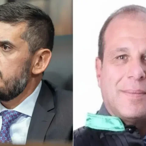 Rodrigo Bacellar e o desembargador Macário Ramos Júdice Neto.