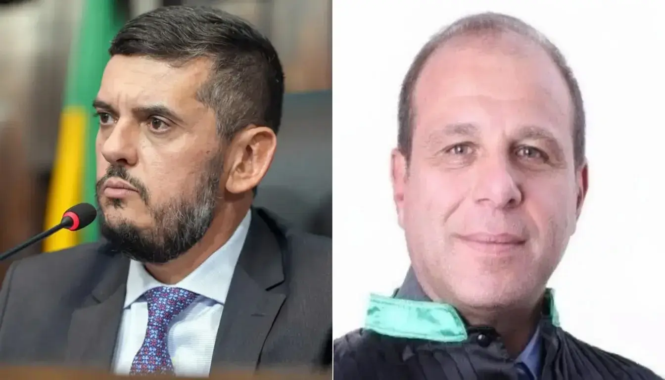 Rodrigo Bacellar e o desembargador Macário Ramos Júdice Neto.