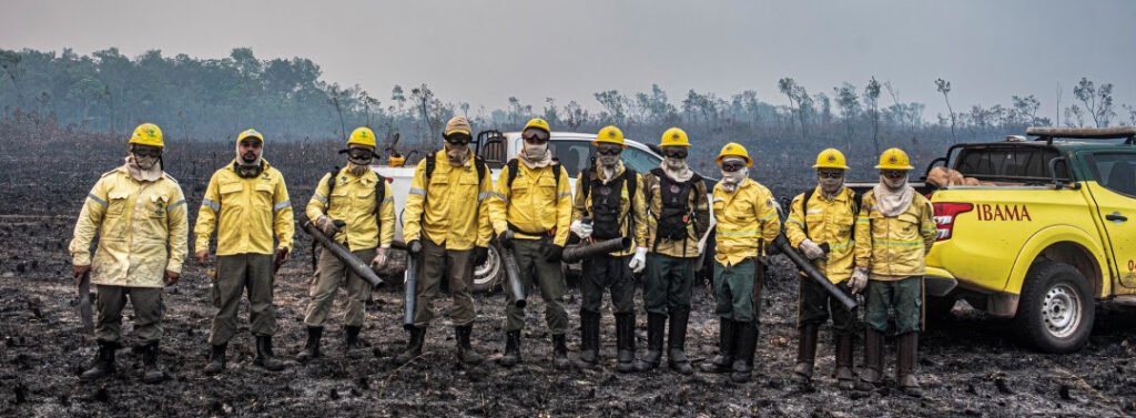 Equipes de brigadistas para combate à incêndio foram recompostas. Foto: Mayangdi Inzaulgarat/Ibama