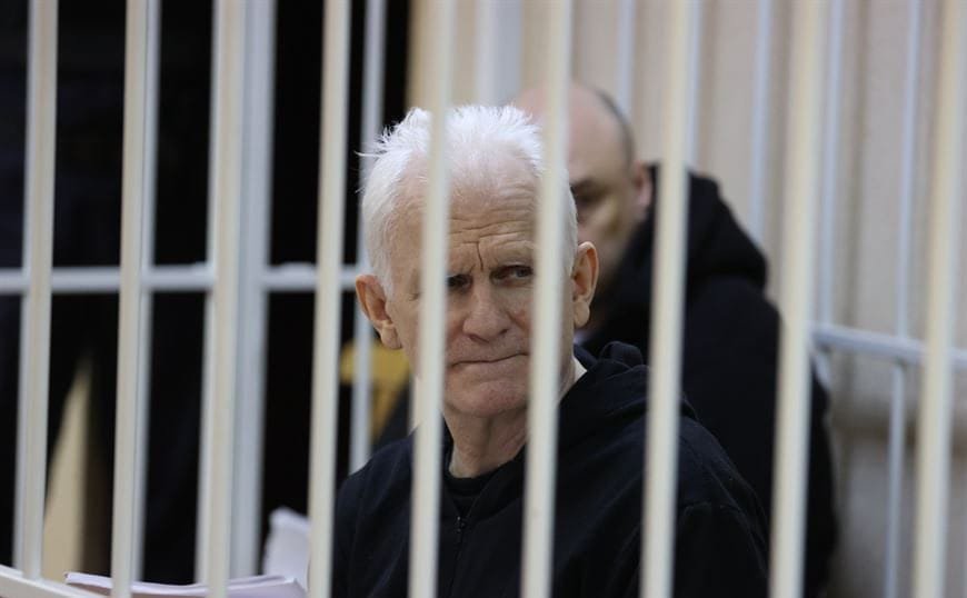 Ativista pró-democracia bielorrusso Ales Bialiatski - Foto: Reprodução/Twitter