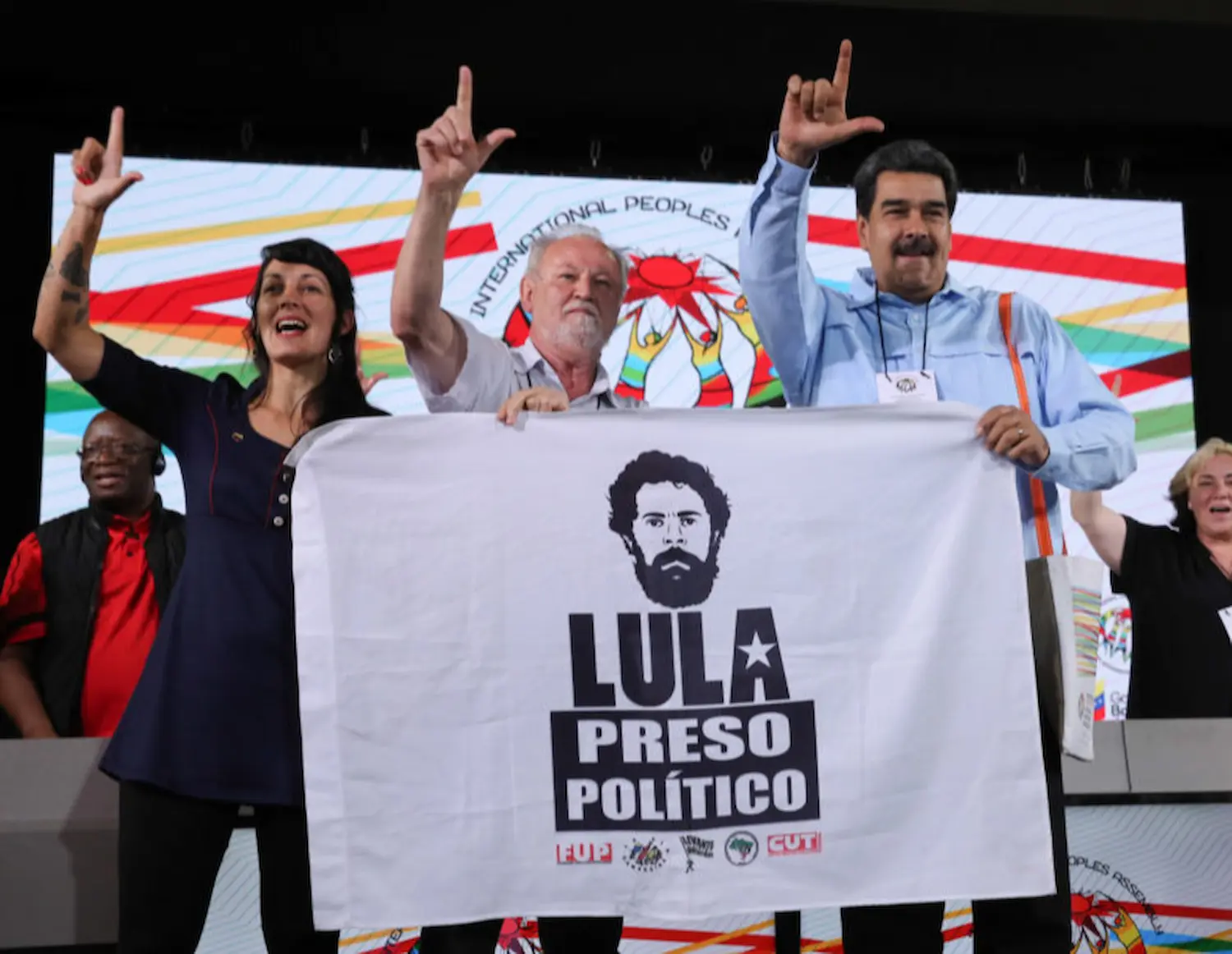 Nicolás Maduro em defesa de Lula - Crédito: Assembleia Internacional dos Povos