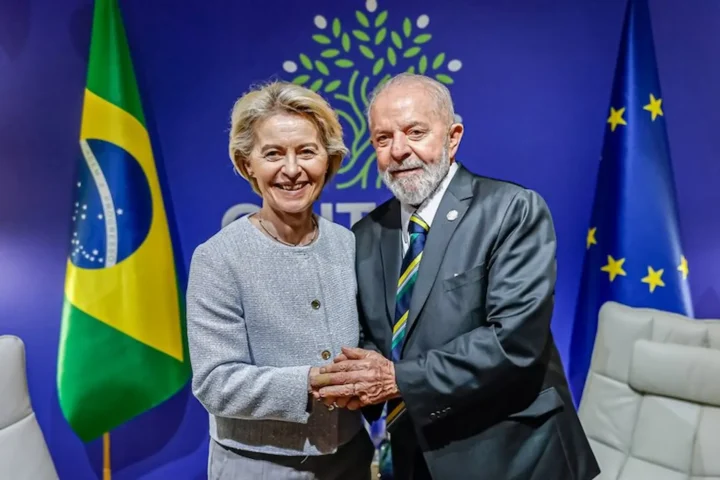 Presidente Lula durante reunião com a presidenta da Comissão Europeia, Ursula von der Leyen, no Hotel Borgo Egnazia, na região da Apúlia, na Itália - Foto: Ricardo Stuckert / PR
