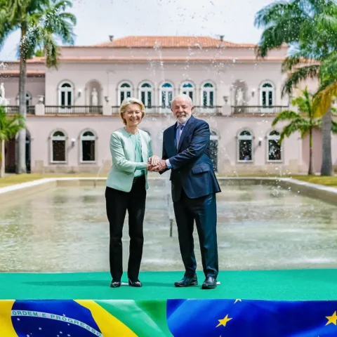 – Presidente da República, Luiz Inácio Lula da Silva, durante reunião com a presidenta da Comissão Europeia, Ursula von der Leyen. Palácio do Itamaraty. Rio de Janeiro (RJ) – Brasil/Foto: Ricardo Stuckert / PR