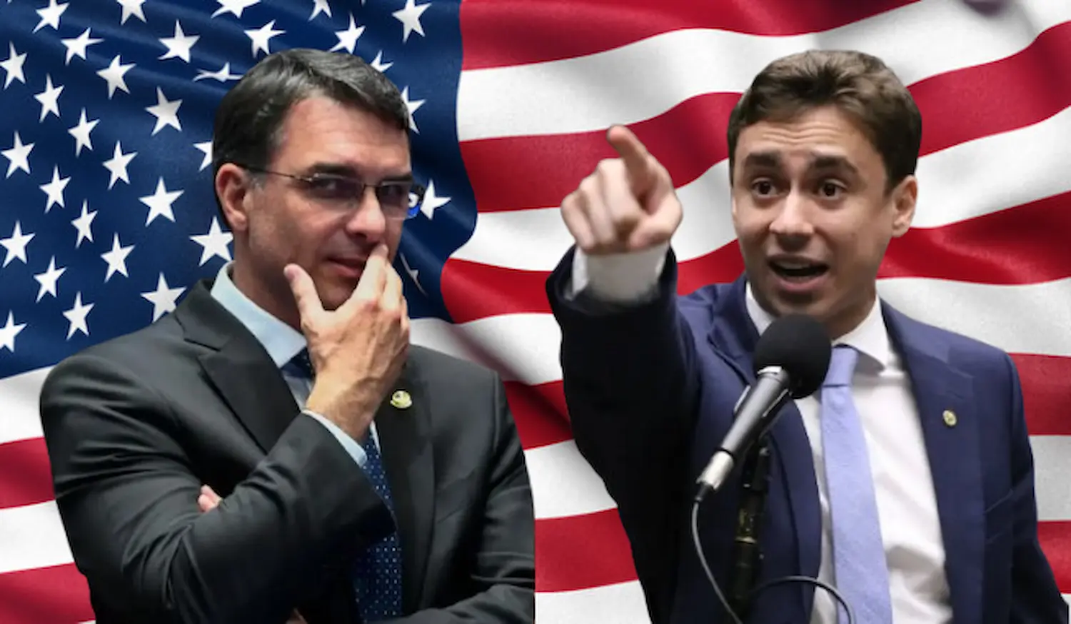 Flávio Bolsonaro e Nikolas Ferreira. Foto: reprodução Flávio Bolsonaro e Nikolas Ferreira. Foto: reprodução