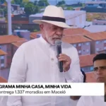 O presidente Lula durante discurso nesta sexta (23). Foto: Reprodução