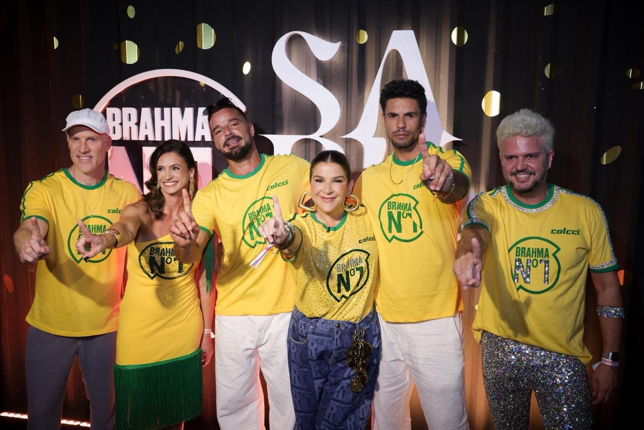 Marcio Esher, Priscila Pellegrini, Ricky Martin, Ju Ferraz e Guilherme Maranhão